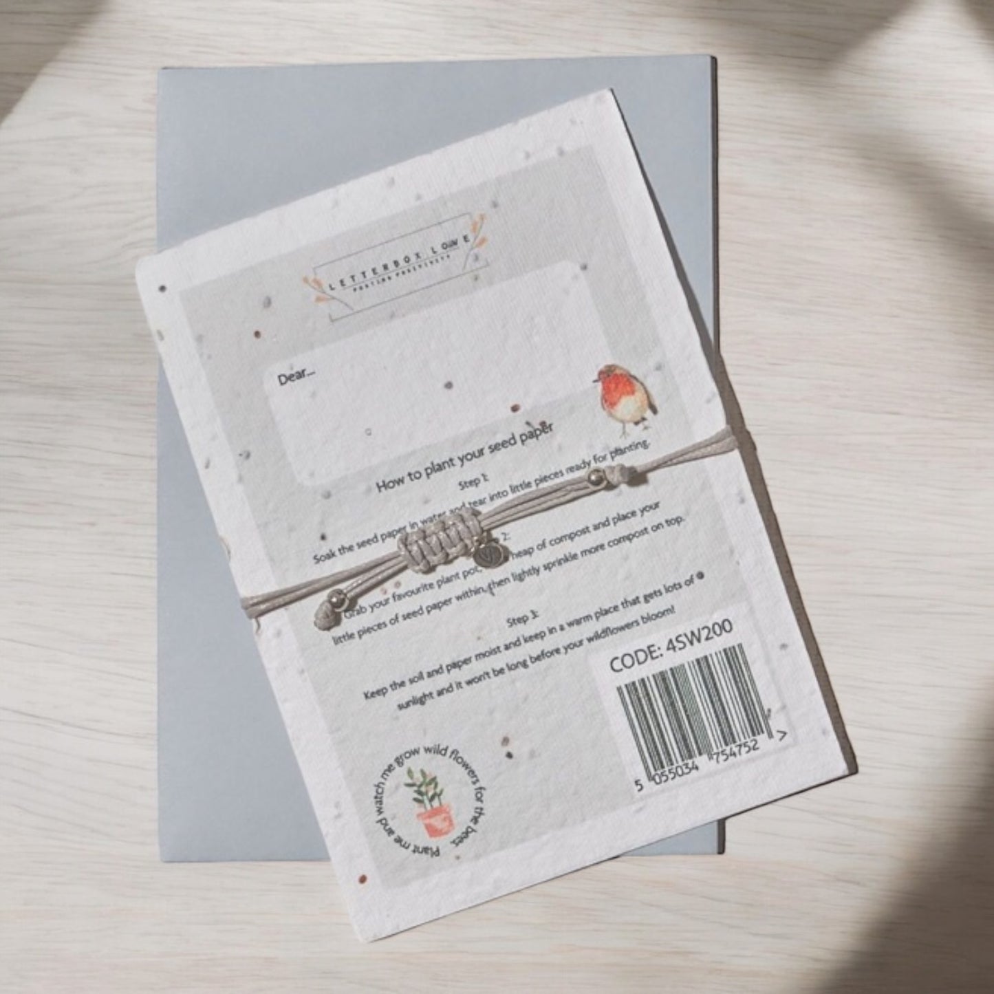Robins Appear Seed Card Bracelet
