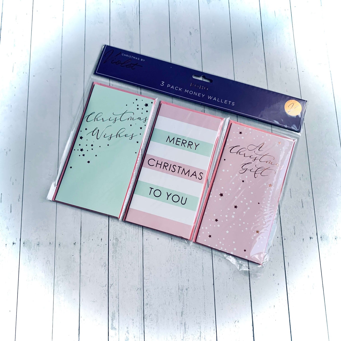 Pack of 3 Pastel Money Wallets