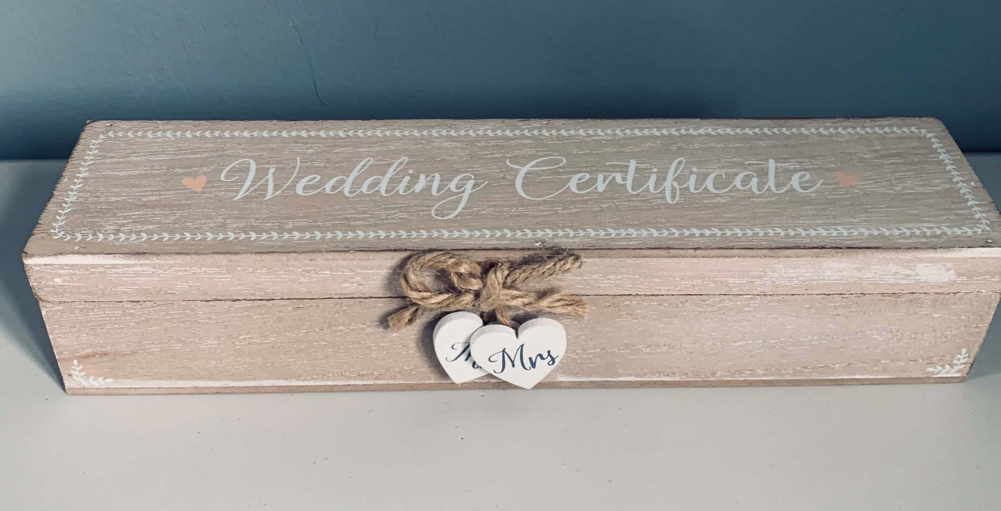 Wedding Certificate Box