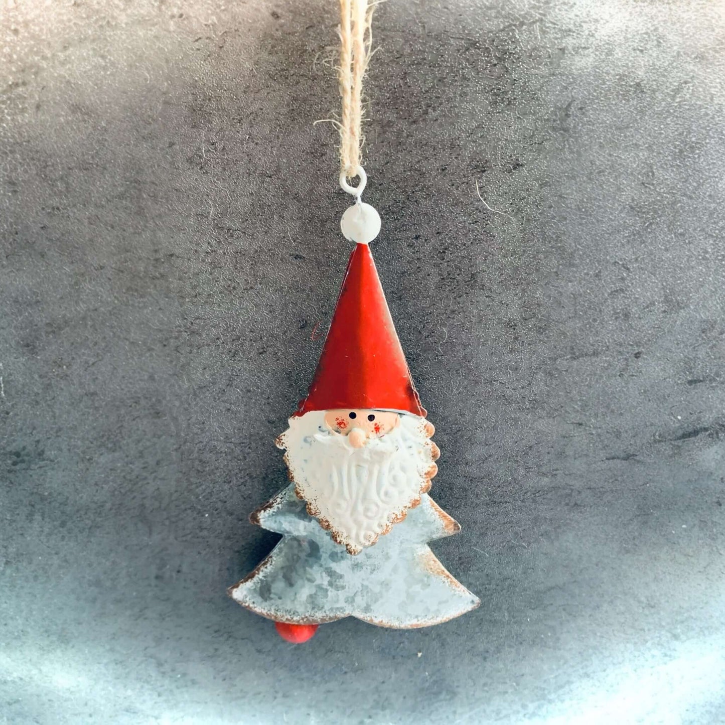 Small Metal Hanging Santa