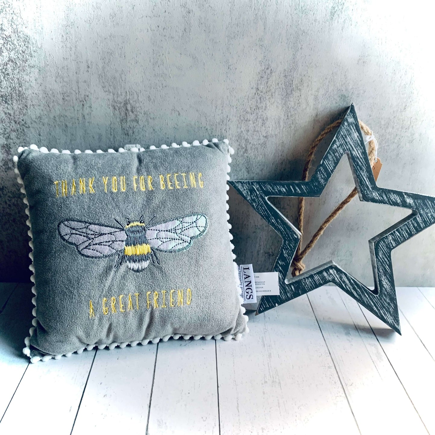 Rustic Grey Cut Out Star Hanger