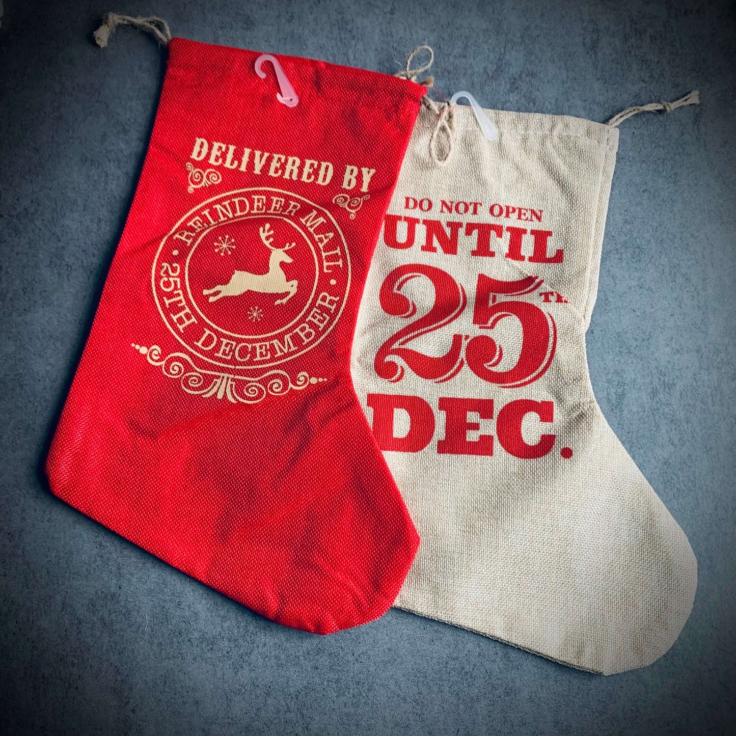 Red Reindeer Mail Stocking