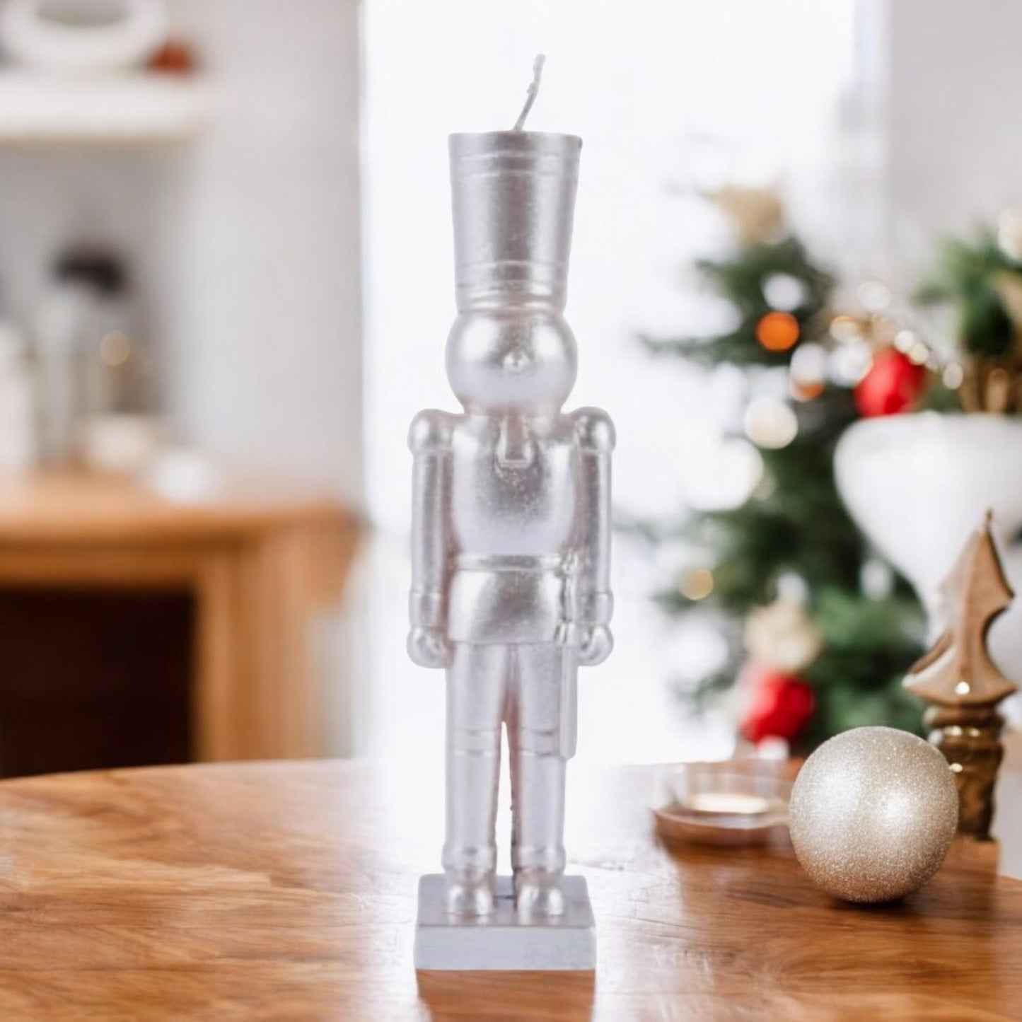 Silver Nutcracker Candle