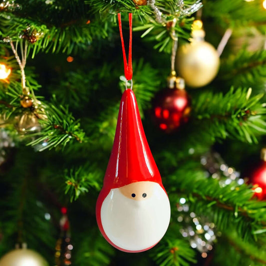 Hanging Ceramic Santa