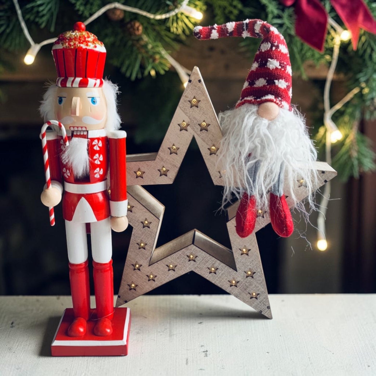 Candy Cane Nutcracker Soldier