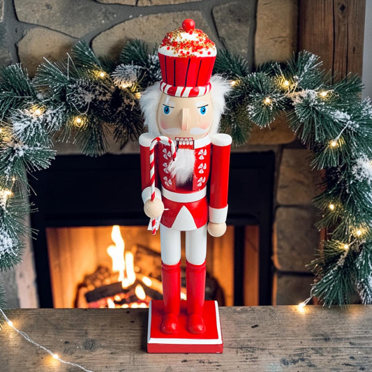 Candy Cane Nutcracker Soldier