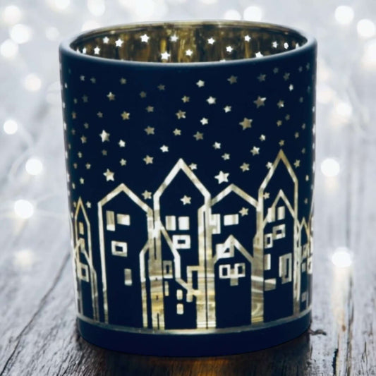 Black and Gold Tea Light Holder