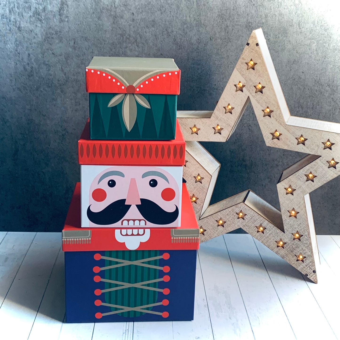 Set of 3 Christmas Gift Boxes in choice of designs.