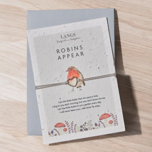 Robins Appear Seed Card Bracelet