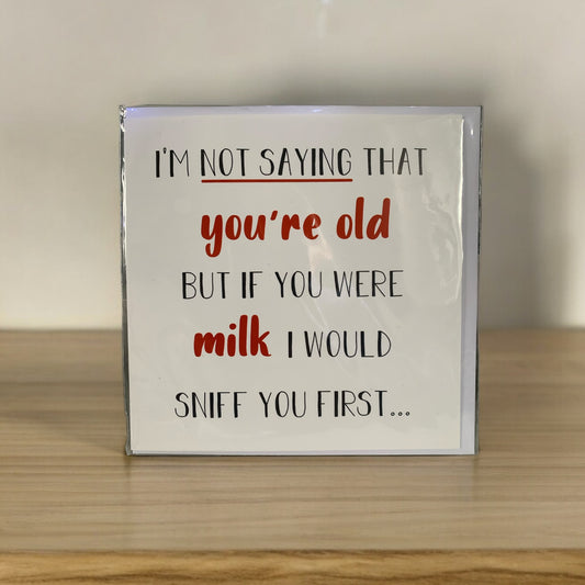 Old Milk Card