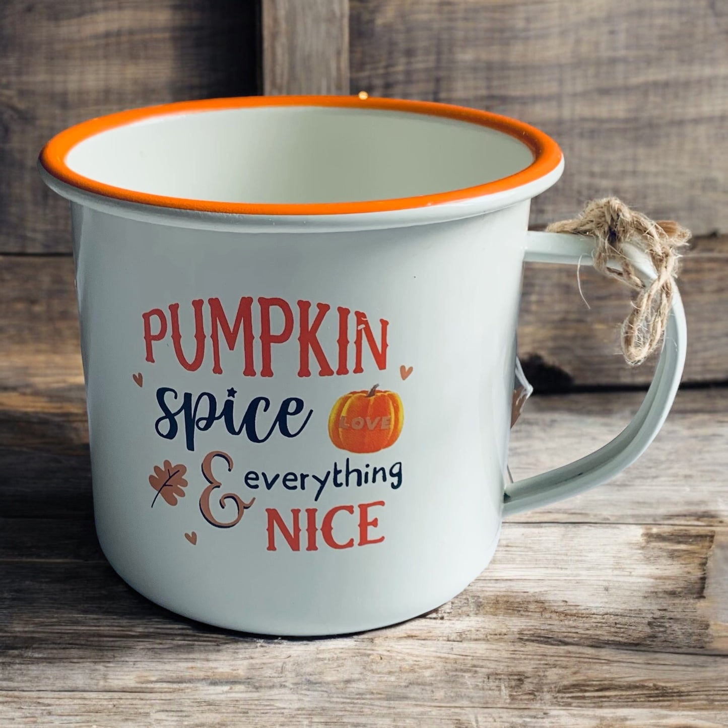 Pumpkin Spice Enamel Mug