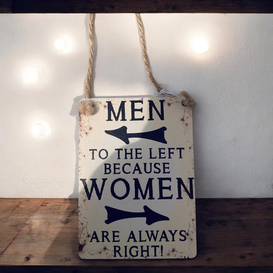 Funny Women Always Right MIni Sign